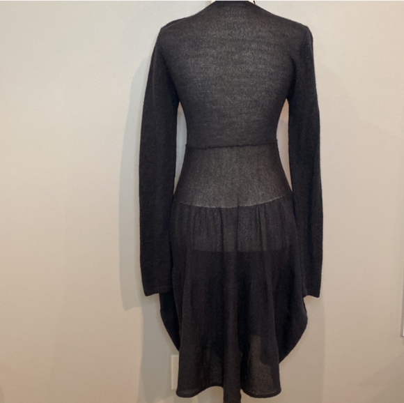 🆕Peruvian Connection Grey 100% Alpaca Sweater Dress Boho Pockets Size Small - Picture 2 of 8